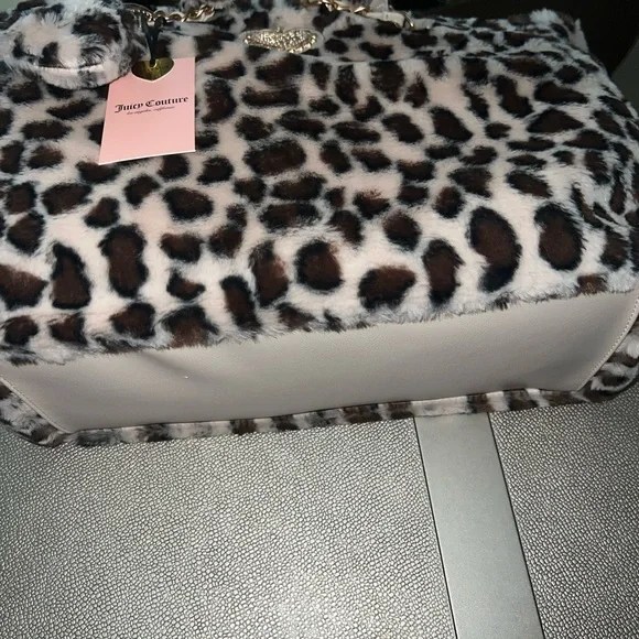 Juicy Couture Leopard Print Fur Tote - Picture 5 of 7